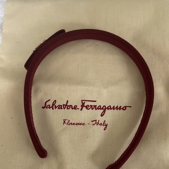 Ferragamo burgundy hair band - Picture 3 of 7